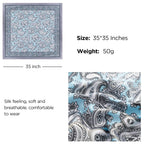 HBlife Large Square Women's Satin Head Scarf Bandana, Multicolor, 4 Pack