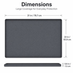HBlife Silicone Under Sink Mats for Kitchen Waterproof, 31" x 22" Under Sink Tray Organizer