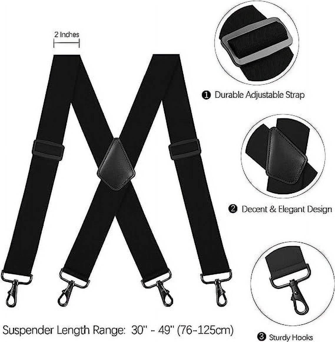 HBlife Men's Big and Tall Heavy Duty Suspenders