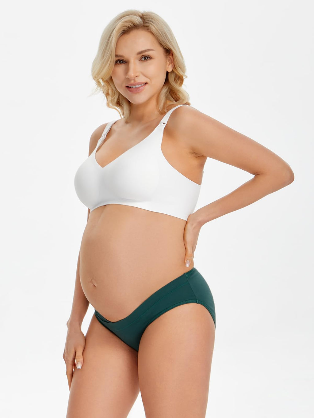 Angelhood 6 Pack Womens Cotton Maternity Underwear,Healthy Maternity Pregnancy Panties Postpartum Mother Under Bump Underwear
