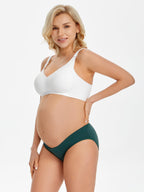 Angelhood 6 Pack Womens Cotton Maternity Underwear,Healthy Maternity Pregnancy Panties Postpartum Mother Under Bump Underwear