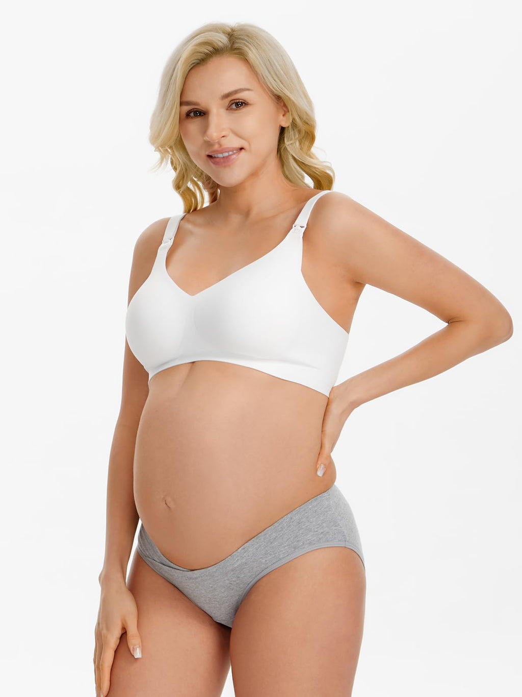 Angelhood 6 Pack Womens Cotton Maternity Underwear,Healthy Maternity Pregnancy Panties Postpartum Mother Under Bump Underwear