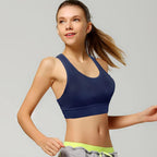 HBlife Sports Bras for Women, Seamless Racerback Bra with Removable Padded, Medium Support Bra for Yoga Workout Fitness