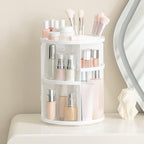 HBlife Extra Large 360 Rotating Makeup Organizer Adjustable Carousel Large Capacity Revolving Perfume Organizer Skincare Organizers Cosmetic Storage Spinning Holder for Vanity, Black