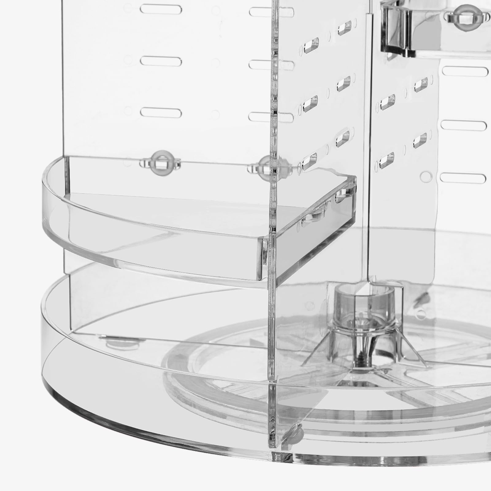 HBlife Extra Large 360 Rotating Makeup Organizer Adjustable Carousel Large Capacity Revolving Perfume Organizer Skincare Organizers Cosmetic Storage Spinning Holder for Vanity, Black