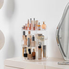 HBlife Extra Large 360 Rotating Makeup Organizer Adjustable Carousel Large Capacity Revolving Perfume Organizer Skincare Organizers Cosmetic Storage Spinning Holder for Vanity, Black