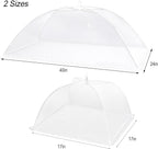 Mesh Food Covers for Outside - 1 Extra Large (40 x 24 in) & 6 Large (17 x 17 in) Food Tents, Collapsible and Reusable Food Covers for Outdoors Picnic, BBQ, Camping, Party Supplies