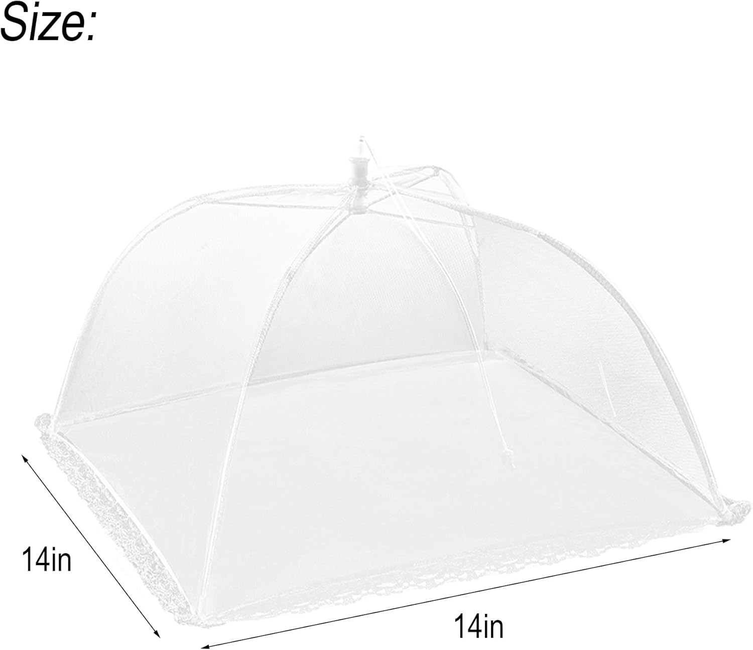 HBlife 3 Pack Pop-Up Mesh Food Cover Tent for Outside,14 Inches Reusable and Collapsible Outdoor Food Covers Net for Party Picnic, BBQ, Camping, Gardening
