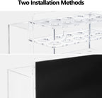 HBlife Acrylic Magnetic Dry Erase Marker Holder for Whiteboard, Wall Mount 10 Slots Magnet Pen Pencil Holder for Fridge Refrigerator, Locker Organizer Accessories for School Classroom Office, Black