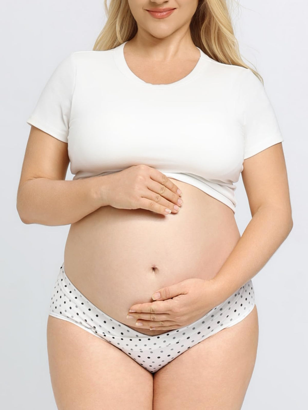 Angelhood 6 Pack Womens Cotton Maternity Underwear,Healthy Maternity Pregnancy Panties Postpartum Mother Under Bump Underwear