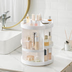 HBlife Extra Large 360 Rotating Makeup Organizer Adjustable Carousel Large Capacity Revolving Perfume Organizer Skincare Organizers Cosmetic Storage Spinning Holder for Vanity, Black