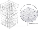 HBlife Lipstick Holder, Acrylic Rotating 64 Lipstick Tower Organizer Spinning Lipgloss Holder with Removable Dividers