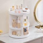 HBlife Extra Large 360 Rotating Makeup Organizer Adjustable Carousel Large Capacity Revolving Perfume Organizer Skincare Organizers Cosmetic Storage Spinning Holder for Vanity, Black