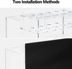 HBlife Acrylic Magnetic Dry Erase Marker Holder for Whiteboard, Wall Mount 10 Slots Magnet Pen Pencil Holder for Fridge Refrigerator, Locker Organizer Accessories for School Classroom Office, Black
