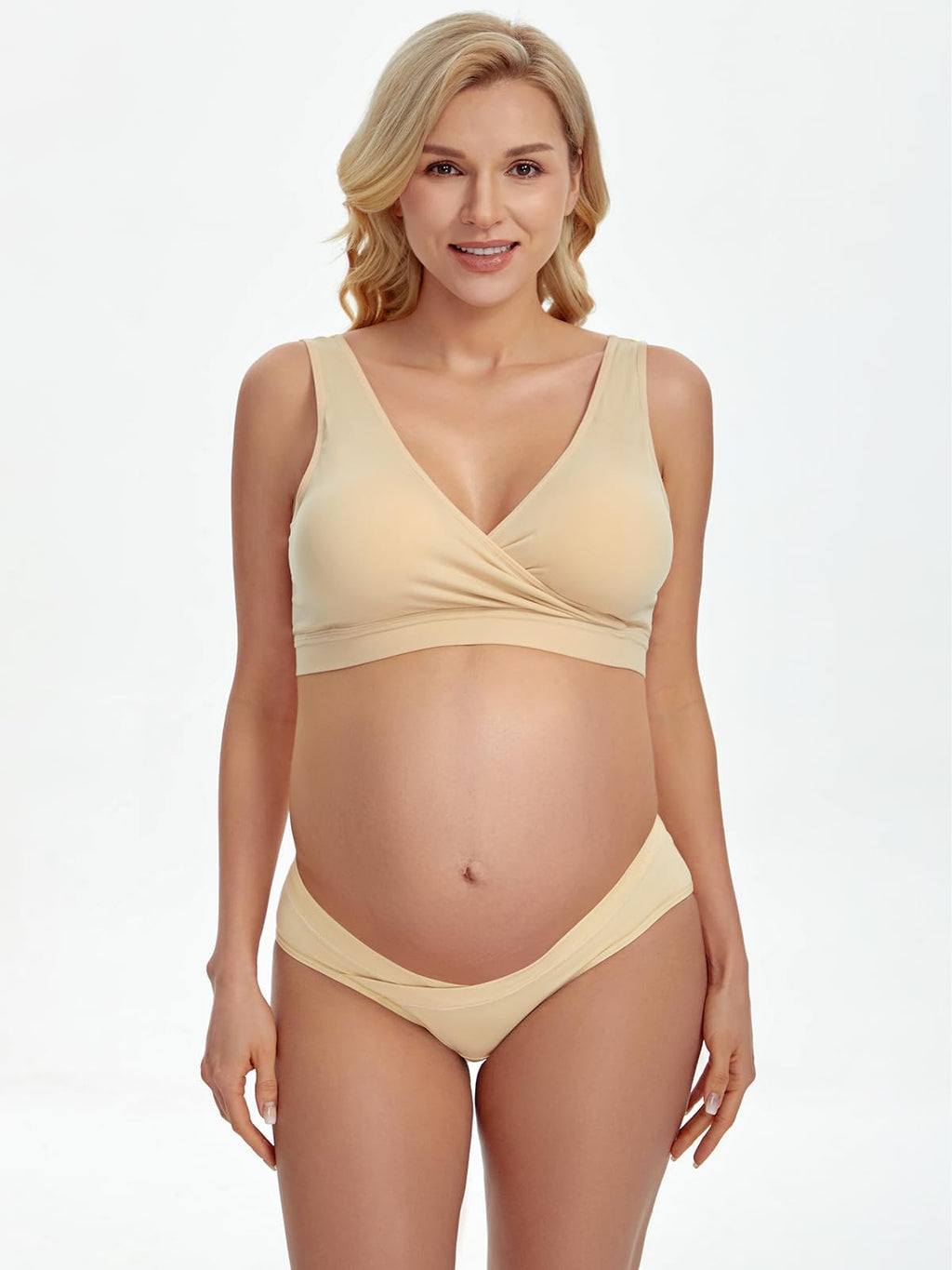 Angelhood 6 Pack Womens Cotton Maternity Underwear,Healthy Maternity Pregnancy Panties Postpartum Mother Under Bump Underwear