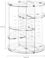 HBlife Extra Large 360 Rotating Makeup Organizer Adjustable Carousel Large Capacity Revolving Perfume Organizer Skincare Organizers Cosmetic Storage Spinning Holder for Vanity, Black