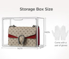 HBlife 10 Pack Purse Storage Organizer for Closet, Large Clear Stackable Handbag Display Case Box with Magnetic Door for Collectibles, Cosmetics, Women Heels and Toys