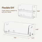 HBlife Clear Acrylic Kids Shoe Rack Baby Toddler Shoe Storage Organizer for Closet Floor Entryway Bedroom, 2 Tier Stackable Small Shoe Rack Shelf Display Stand
