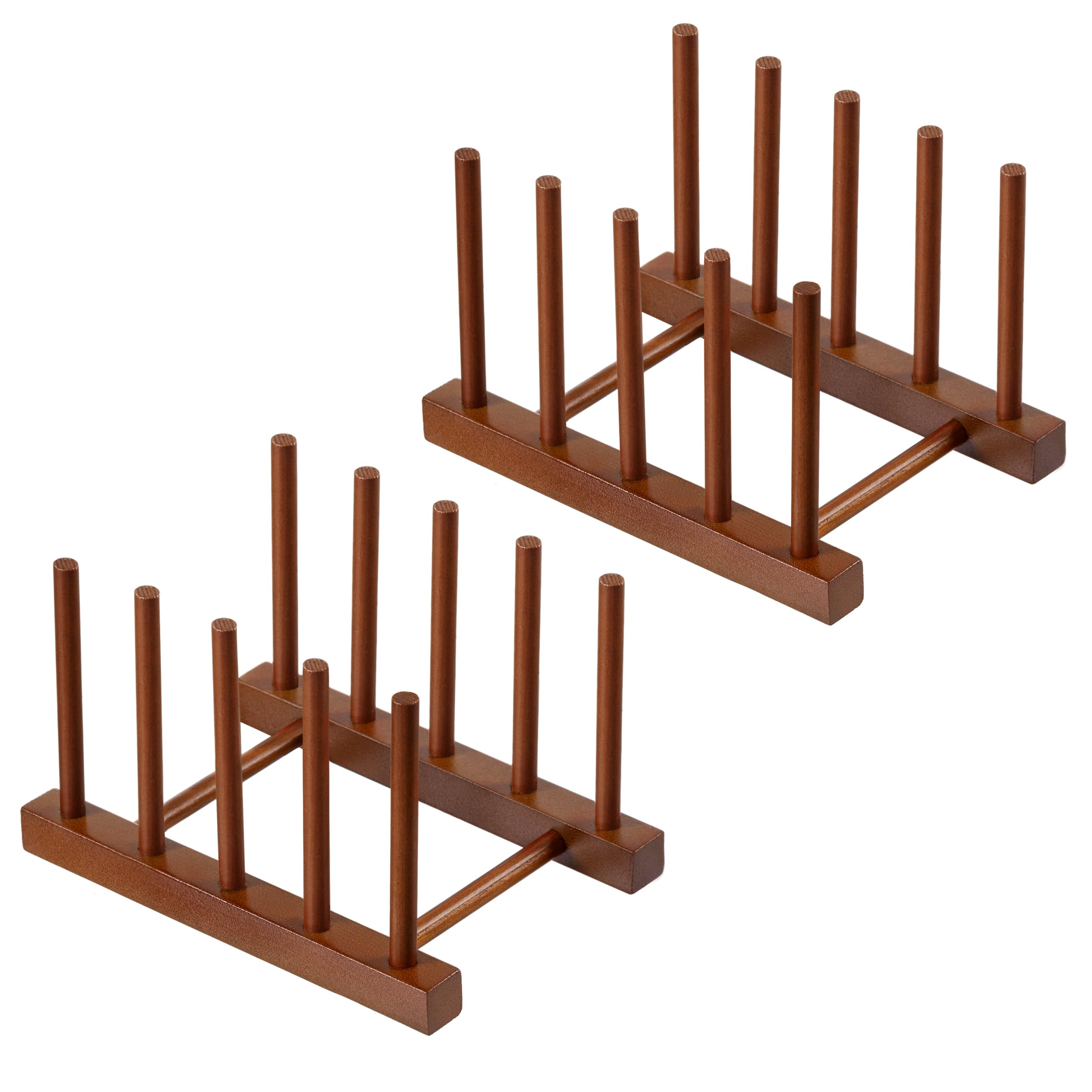 HBlife Teak Dish Plate Bowl Cup Book Pot Lid Cutting Board Drying Rack Stand Drainer Storage Holder Organizer Kitchen Cabinet（Keep Dry）