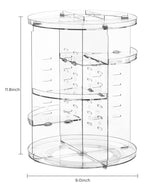 HBlife Extra Large 360 Rotating Makeup Organizer Adjustable Carousel Large Capacity Revolving Perfume Organizer Skincare Organizers Cosmetic Storage Spinning Holder for Vanity, Black