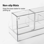 HBlife Acrylic Desk Organizer with 6 Compartments, Pen & Pencil Holder, Clear Multifunctional Desktop Caddy for Office Supply and Organization