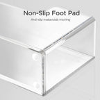 HBlife Acrylic Guest Towel, Paper Napkin Holder for Bathroom - Clear Waterproof Vertical Stand, Disposable Paper Hand Towel Dispenser, Modern Table Tray for Kitchen, Home, Hotel, Office(2 Pack)​