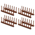 HBlife Teak Dish Plate Bowl Cup Book Pot Lid Cutting Board Drying Rack Stand Drainer Storage Holder Organizer Kitchen Cabinet（Keep Dry）