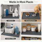 HBlife Silicone Under Sink Mats for Kitchen Waterproof, 31" x 22" Under Sink Tray Organizer