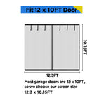 HBlife Garage Screen Doors for 1 Car Garage,7x7FT Fiberglass Magnetic Garage Door Screen, Hands Free Retractable Garage Net Screen Door Mesh with 6 Roll Up Starps and 26 Magnets for Patio, Gym, Porch