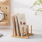 HBlife Acacia Wooden Dish Dying Rack Pot Lid Plate Organizer Holder for Cabinet, Cutting Board Stand Drainer Storage Plate Rack for Dish, Pot Lid, Bowl, Cup, Cutting Board and Books