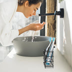 HBlife Toothbrush Holders for Bathroom, 5 Slots Black Stainless Steel Bathroom Accessories Organizer for Small Spaces