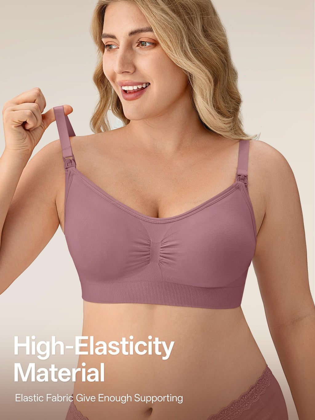 Angelhood Women Nursing Bras for Breastfeeding 5 Pack, Maternity Sleep Bra | Seamless Pregnancy Full Bust Bralettes with Extenders, Wireless V Neck Bralette, Ultra Comfort Postpartum Essentials Bra Pack