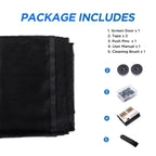 HBlife Garage Screen Doors for 1 Car Garage,7x7FT Fiberglass Magnetic Garage Door Screen, Hands Free Retractable Garage Net Screen Door Mesh with 6 Roll Up Starps and 26 Magnets for Patio, Gym, Porch
