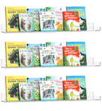 HBlife 24 Inches Floating Shelves Wall Mounted Clear Acrylic Shelves for Figures, 16 Inch Stud Spacing Invisible Floating Bookshelf for Kids and Nursery, 2 Pack (5MM Thick)