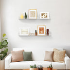 HBlife 24 Inches Floating Shelves Wall Mounted Clear Acrylic Shelves for Figures, 16 Inch Stud Spacing Invisible Floating Bookshelf for Kids and Nursery, 2 Pack (5MM Thick)