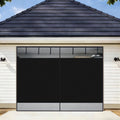HBlife Privacy Garage Door Screen Blackout for 1 Car Garage, 8x7FT Heavy Duty Magnetic Garage Screen Door Mesh, Hands Free Retractable Garage Net Screen with 6 Roll Up Starps and 26 Magnets, Black