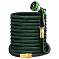 HBlife 25ft Garden Hose, Non Expandable Garden Hose with 10 Function Sprayer Nozzle, Flexible Lightweight Water Hose for Yard, Lawn, Car Wash and Outdoor