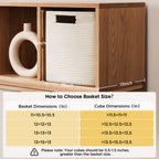HBlife Set of 4 Storage Cubes-11 X 10.5 X 10.5 In, Cotton Rope Basket for Shelves, Toys, Book, Cube Storage Bin with Handles, Woven Storage Basket for Organizing, Beige