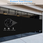 HBlife Privacy Garage Door Screen Blackout for 1 Car Garage, 8x7FT Heavy Duty Magnetic Garage Screen Door Mesh, Hands Free Retractable Garage Net Screen with 6 Roll Up Starps and 26 Magnets, Black