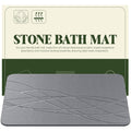 HBlife Stone Bath Mat, Diatomaceous Earth Bath Mat Bathmat, Non Slip Super Absorbent Quick Drying Diatomite Stone Bath Shower Mat for Bathroom, 23" x 15", Gray