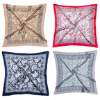 HBlife Large Square Women's Satin Head Scarf Bandana, Multicolor, 4 Pack