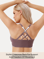 HBlife Maternity Seamless Nursing Sport Bras, Pink, Black, Blue (3 Pack) XXL