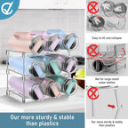 HBlife Upgraded 3-Tier Water Bottle Organizer for Stanley 40 oz Tumbler with Handle, Kitchen Organizer, Clear
