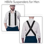 HBlife Men's Big and Tall Heavy Duty Suspenders