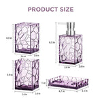 HBlife Bathroom Accessories Set, Sage Acrylic Bathroom Counter Set with Toothbrush Holder, Soap Dispenser, Tumbler, Soap Dish, Boho Modern Bathroom Accessories Decor, Ideal Gift Choice