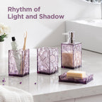 HBlife Bathroom Accessories Set, Sage Acrylic Bathroom Counter Set with Toothbrush Holder, Soap Dispenser, Tumbler, Soap Dish, Boho Modern Bathroom Accessories Decor, Ideal Gift Choice