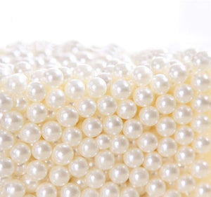 Makeup Beads for Brushes, Art Faux Pearls, HBlife Round Pearl Beads to Hold Makeup Brush, Lipstick, Mascara, Eyeliner, 8mm