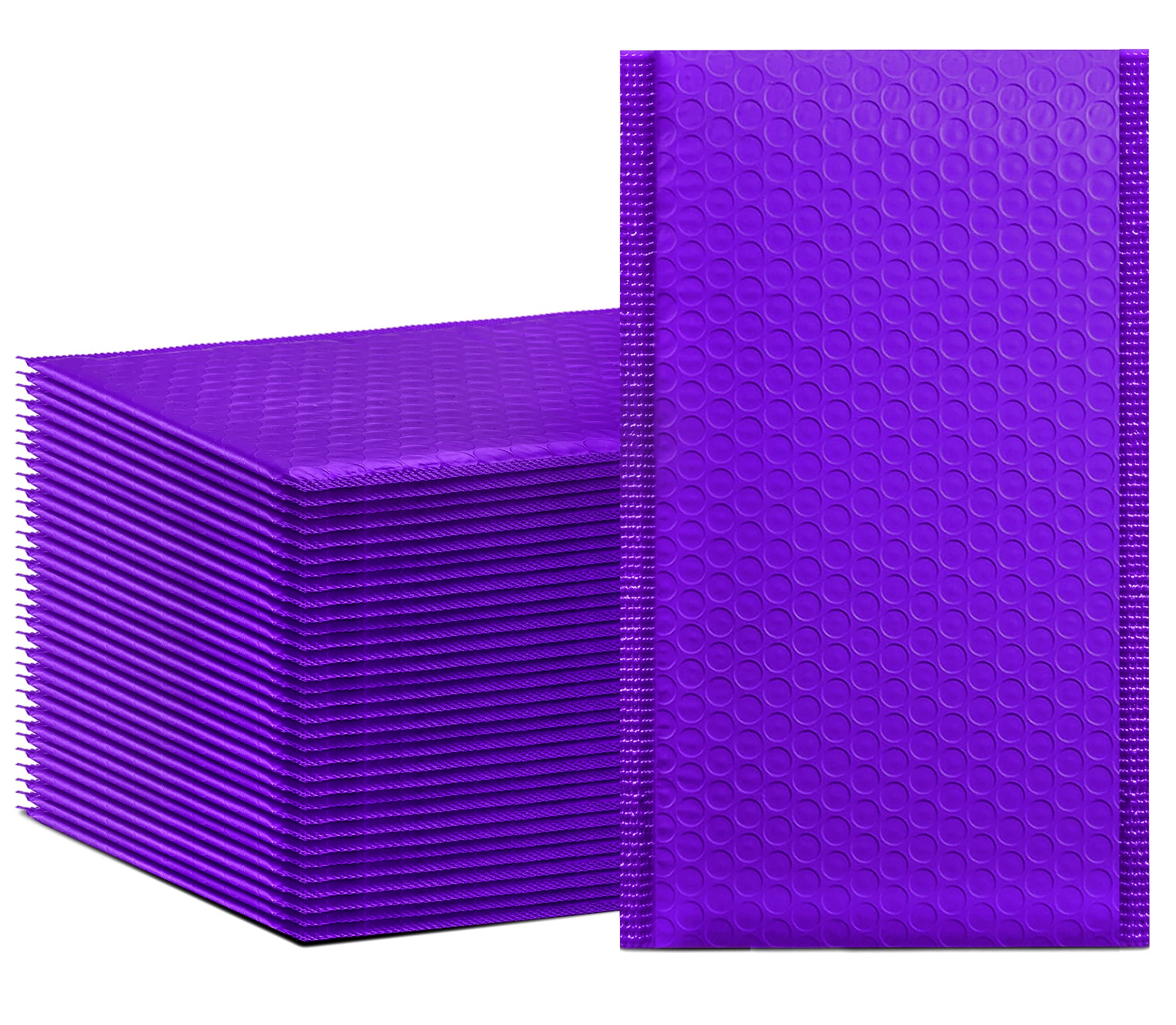 HBlife #000 4x8 Inches Poly Bubble Mailers Self Seal Purple Padded Envelopes, Pack of 50
