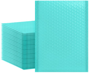HBlife #0 6x10 Inches Poly Bubble Mailers Self Seal Teal Padded Envelopes, Pack of 25