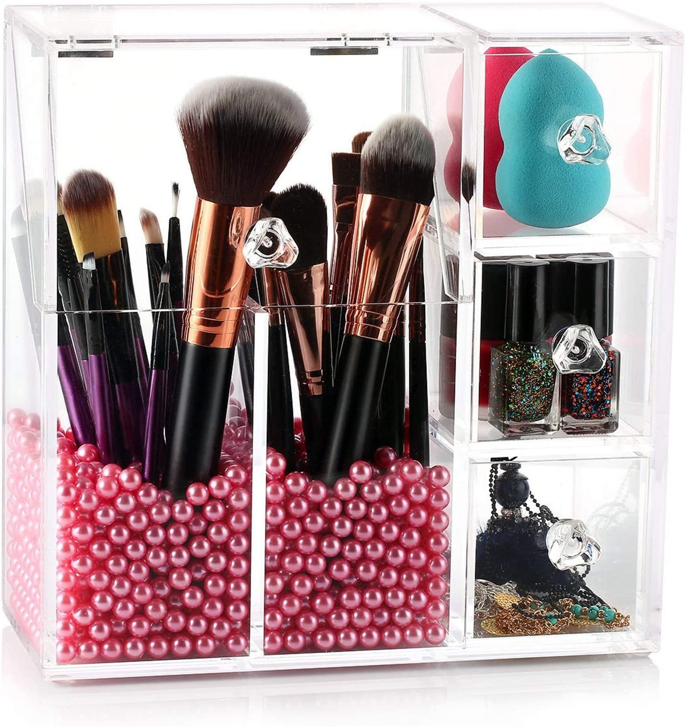 Wholesale Custom Clear Lucite Acrylic Makeup Brushes Holder